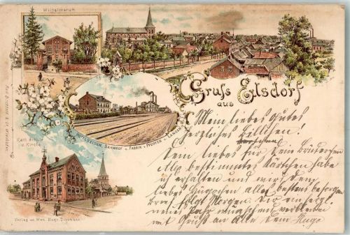 Elsdorf 1897 Hotel Velden Bahnhof Fabrik Pfeiffer & Langen Wilhelmsruh