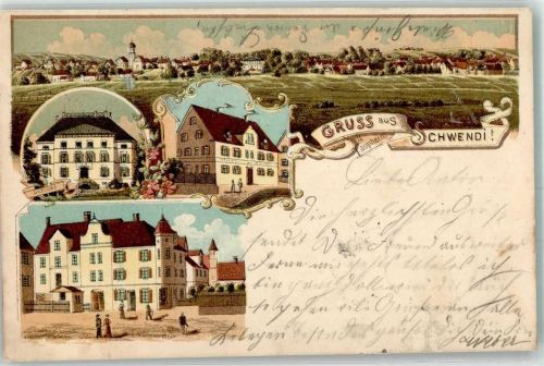 Schwendi 1914 Schloß Gasthaus Eckhaus