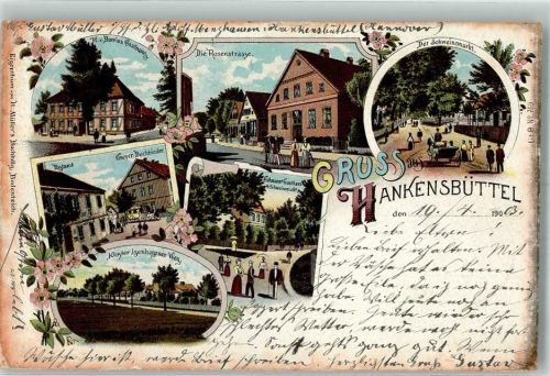 Hankensbüttel 1903 Postamt Kloster Isenhagener Weg Schweinemarkt