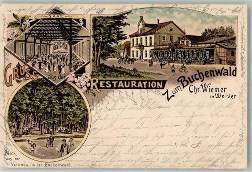 Welver 1897 Gasthaus zum Buchenwald Tanzsaal Gartenwirtschaft