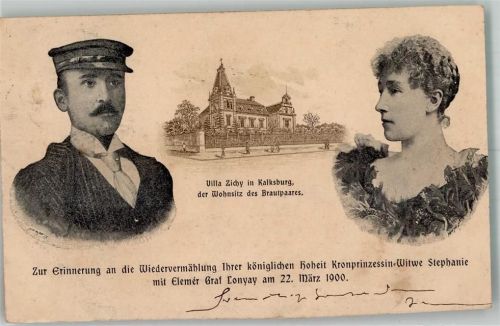 Wien 1900 Kalksburg Villa Zichy königliche Hoheit Kronprinzessin-Witwe Stephanie m. Elemer Graf Lonyay