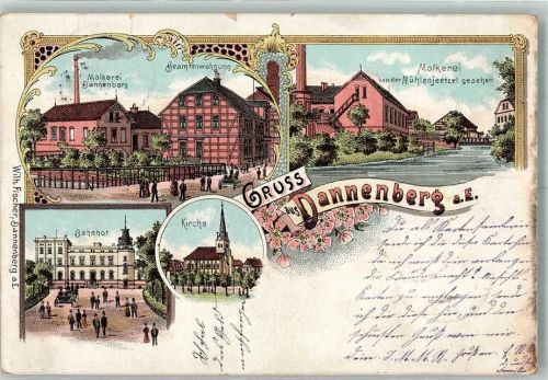 Dannenberg 1899 Molkerei Beamtenwohnung Bahnhof