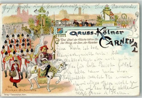 Köln, unsortiert 1898 Kölner Carneval Die Funken Infanterie