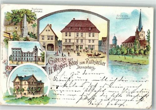 Dannenberg 1897 Waldemarturm Prochaska Denkmal Bahnhof