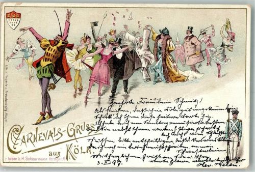 Köln, unsortiert 1897 Kölner Carneval Carnevals-Ball Wappen