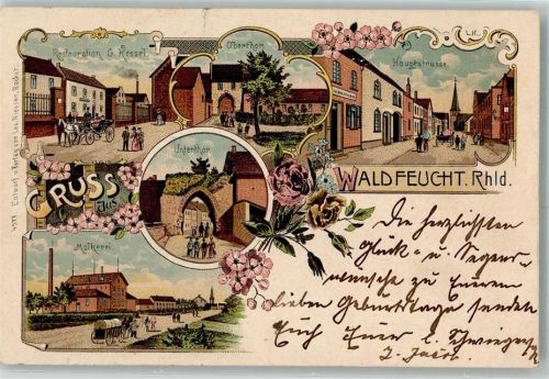 Waldfeucht 1902 Rosenknospen Molkerei Untertor Gasthaus Kessel Hauptstraße