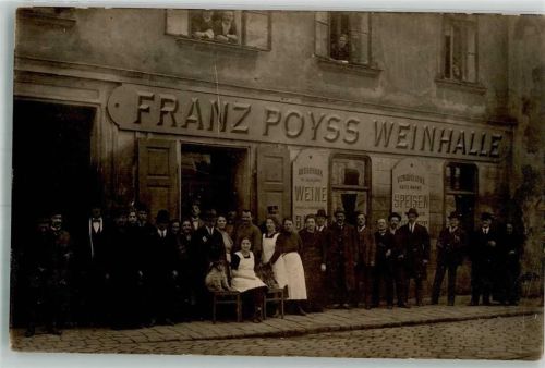 Wien Hetzendorf Gasthaus Franz Poyss Weinhalle Fockygasse Ort handschriftlich