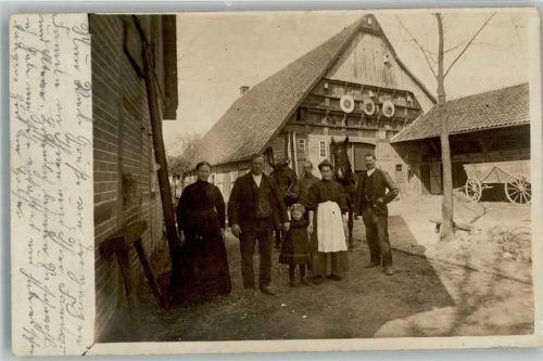 Fuhrberg Bauernhof Scheune Königsscheiben Familiengruppenbild Ort handschriftlich