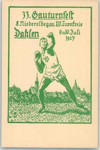 Dahlen 1927 33. Gauturnfest d. Turnerkreis Dahlen 1927 Weitstoßer