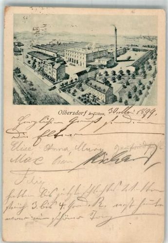 Olbersdorf 1899 Spinnerei & Weberei Gustav Wäntig