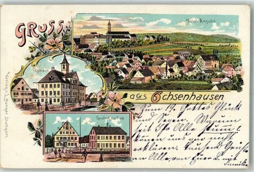 Ochsenhausen 1900 Rathaus Gasthaus zur Post