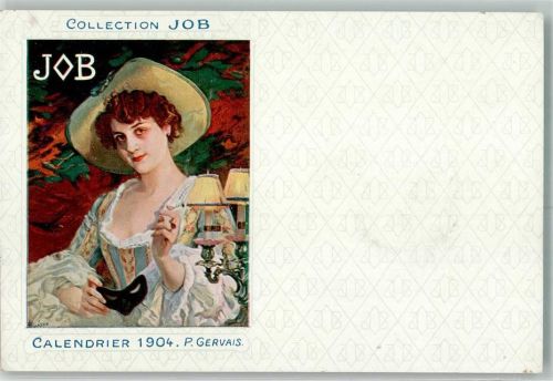 Zigaretten Werbung Calendrier 1904 P. Gervais Collection JOB Künstlerkarte
