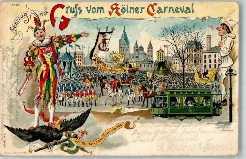 Köln, unsortiert 1902 Kölner Carneval Festzug 1902 Narren Eule
