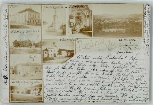 Votice 1904 Hotel Kirche