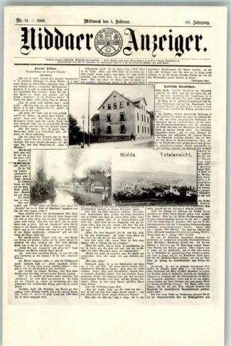 Nidda Titelblatt Niddaer Anzeiger Aufnahmen Nidda