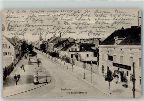 Insterburg 1918 Hindenburg Straße Litfaßsäule