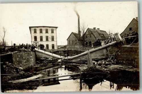 Seifhennersdorf Eingestürzte Brücke Ort lt. Fotograf