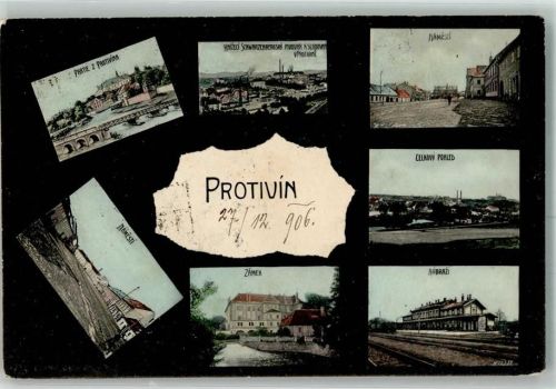 Protiwin 1906 Bahnhof Schloss
