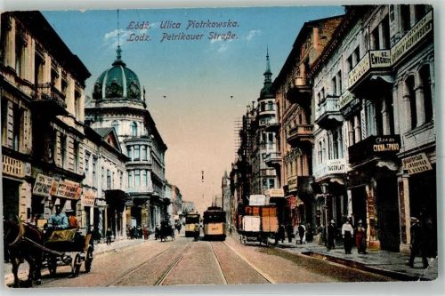 Litzmannstadt Petrikauer Straße Straßenbahn