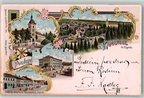 Kamenice nad Lipou 1899 Schule