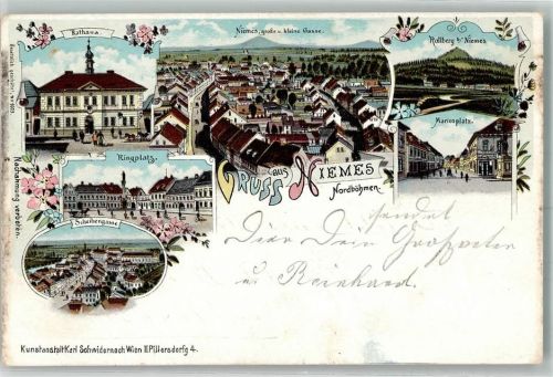 Niemes 1900 Rathaus Ringplatz Scheibengasse Marienplatz