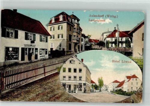 Aulendorf 1913 Langestraße Hotel Löwen
