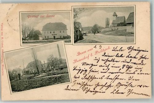 Benndorf 1899 Gasthaus zur Sonne Dorfstraße