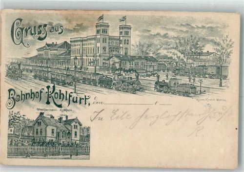 Kohlfurt 1902 Bahnpost Dresden Kohlfurt Breslau Zug 434 1.6.02 Bahnhof Oberförsterei Eisenbahn