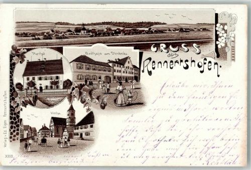 Rennertshofen 1900 Pfarrhof Gasthaus zum Dirnbräu