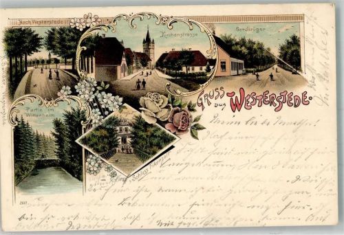 Westerstede 1900 Kirchstraße Schloß Finkensolt Gerdkröger Rosenknospen