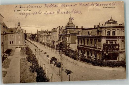 Steinau an der Oder 1915 Poststraße