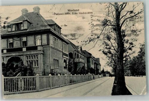 Westend 1919 Platanen-Allee - Ecke Linden Allee Villen