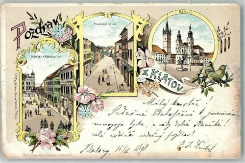 Klatovy 1898 Prager Straße