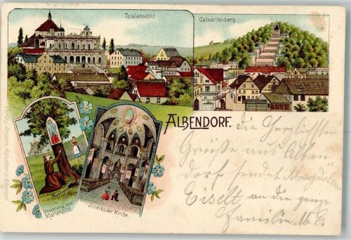 Albendorf 1902 Calvarienberg Ursprung vom Marienbild
