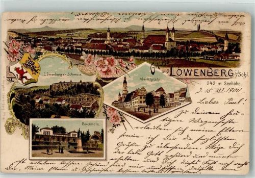 Löwenberg 1900 Marktplatz Buchholz