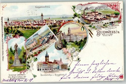 Ceske Budejovice 1898 Schloss Frauenberg Domkirche Ringplatz