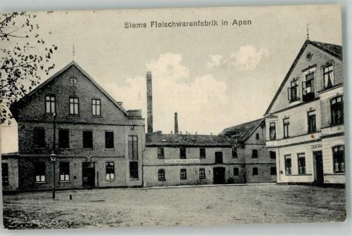 26689 W2913 Apen 1916 Foto AK Fleischwarenfabrik Siems