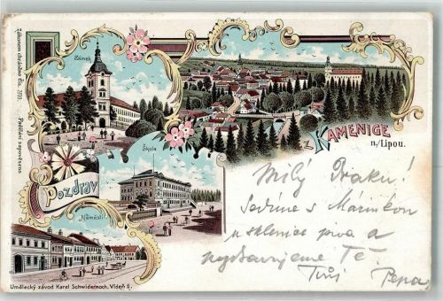 Kamenice nad Lipou 1898 Schule