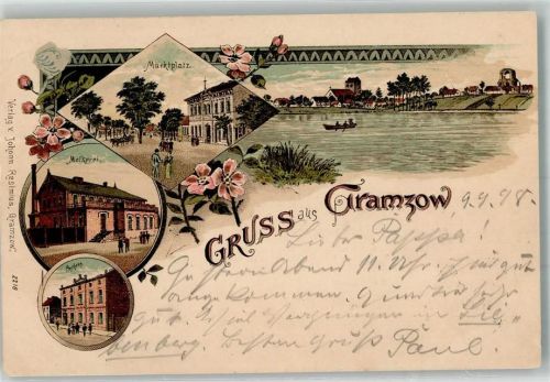 Gramzow 1898 Marktplatz Post Molkerei