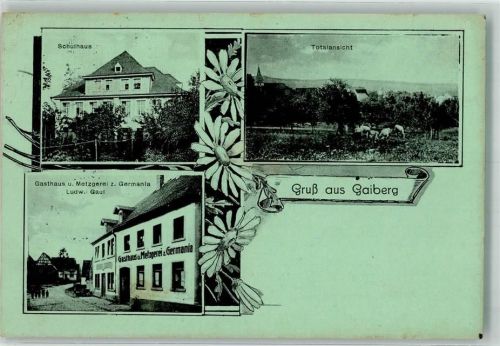 69251 W6901 Gaiberg , Baden 1916 - Gasthaus-Metzgerei zur Germania Schule