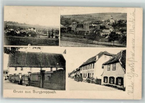 97496 W8729 Burgpreppach 1908 - Dorfstraße Gasthaus