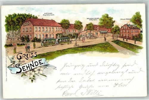 Sehnde 1898 Gasthaus Osterwald Molkerei Villa Prusse Straßenbahn