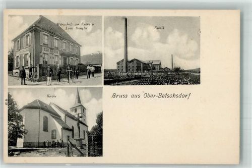 Betschdorf Oberbetschdorf Gasthaus zur Krone Fabrik Kirche
