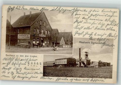Bokeloh 1926 Gasthaus zu den drei Linden Moped Alkaliwerk Sigmundshall