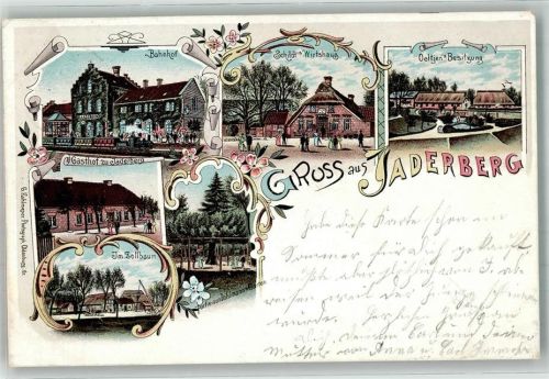 Jaderberg 1897 Im Zollbaum Gasthaus zu Jaderberg Bahnhof Gasthaus Schildt
