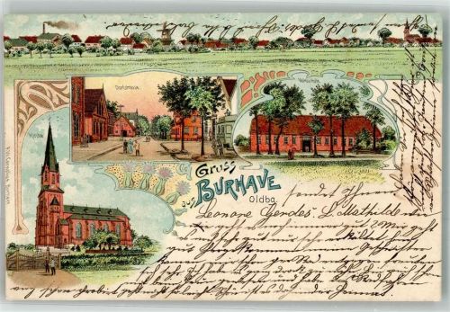 Burhave 1903 Volksschule Dorfstraße