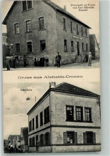 Alsheim-Gronau 1919 Gasthaus zur Krone Schule
