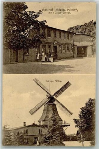 Sörup 1913 Windmühle Gasthaus Sörup-Mühle