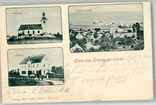 Wanscha 1901 Kirche Schule Grunau