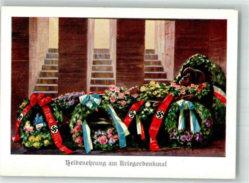 München Heldenehrung am Kriegerdenkmal Künstlerkarte